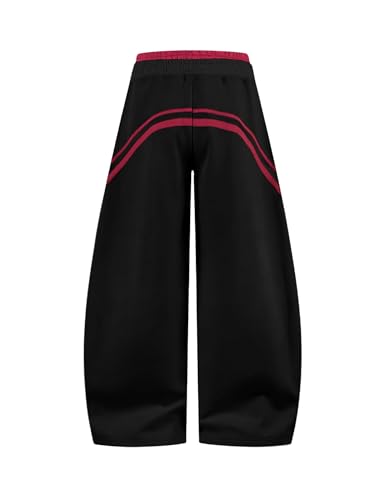 Image of Aelfric Eden Stripes Baggy Barrel Sweatpants Elastic Double Waist Wide Leg Pants Women Men Casual Y2K Unisex Lounge Trouser