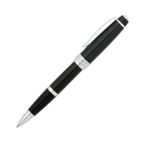Image of Cross Bailey Black Refillable Rollerball Pen - Medium Point, Black Ink, Presented in a Premium Gift Box