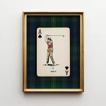 Póster de golf preppy vintage lámina retro para decorar salón o despacho