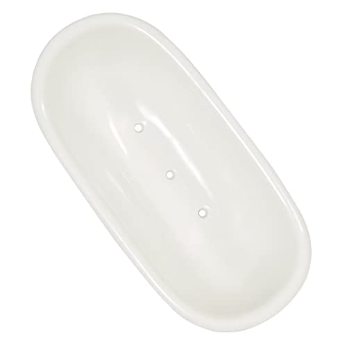 1 Piece 5.7" Aqua Eden Mini Ceramic Clawfoot Double Ended Bathtub Soap Dish Vintage Decortative Soap Dish #TOP5