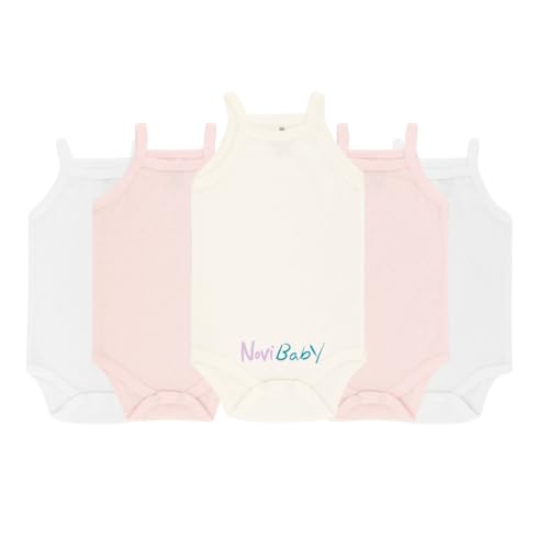 Novibaby 5'li Jakarlı İp Askılı Bebek Body Zıbın Çıtçıtlı 100%…