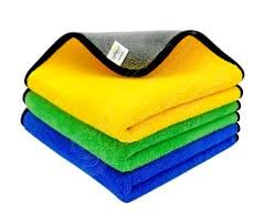 REVITIFY Microfiber Cleaning Cloths for Car (4 Towel), 40x30 cm Dual-Sided 450 GSM High Absorbency Towels for Detailing, Drying, Dusting and Home Kitchen Use, Multicolour-image-7