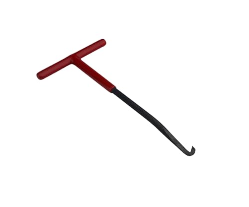Guyker Spring Puller Removal Tool for Guitar Vibrator Tremolo System Bridge, T Handle Spring Hooks Luthier Maintenance Tool (1 Piece, Red with Black)