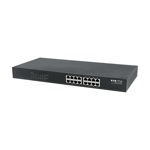 Image of Eaton Tripp Lite series 16 Port PoE Switch, Unmanaged Gigabit Ethernet, 220W (30W PoE+ Per Port), Metal Enclosure, Plug-and-Play, Auto-Negotiable, Desktop or 1U Rack Mount, 3-Year Warranty (NG16POE-1)
