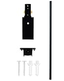 LRAEMXG 3.3FT H Track Lighting Rails Black, H Type Track Lighting Rails Kit with End Caps and Live End Feed Connector, Track Lighting Kit Compatible with 3-Wire Single Circuit H Style Track System