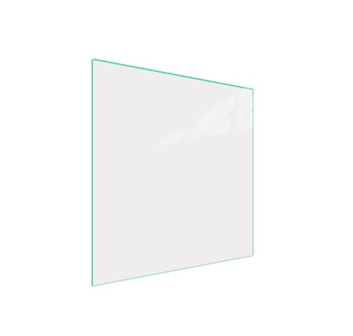 DarHaus Placa protectora de vitrocerámica 50x52 cm 1 pieza cocina eléctrica universal para inducción protección contra salpicaduras tabla de cortar de vidrio templado como decoración blanco