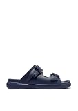 D.Franklin Sandalias Abiertas Unisex Hebilla Ajustable Vibe Azul Marino - Sandalias deportivas planas cómodas para verano - Talla (43) - Modelo Buckle