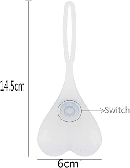 Heart Shaped Light, LED Emergency Light, Night Warning Light, Silicone Ball Bike Tail Light, Night Waterproof Rental Seat Light, Egg, Red Light (Red)