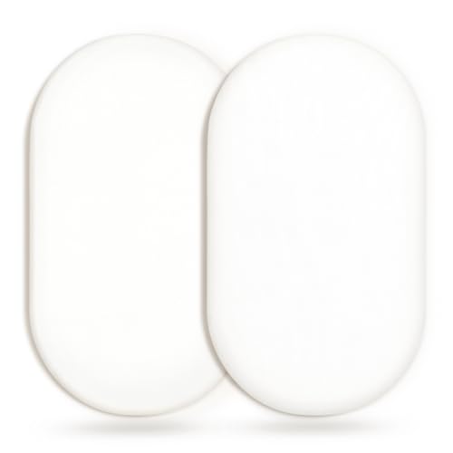 Image of GRSSDER Stretchy Ultra Soft Fitted Bassinet Sheet 2 Pack, Universal Fit for Bassinets Baby Cradle Moses Basket Oval Rectangle Mattress Safe and Snug, Jersey Bassinet Sheets for Girls, White