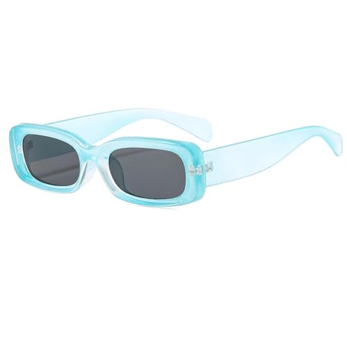 Lunettes de soleil rectangulaires punk hommes femmes monture épaisse tendance uv400 multicolores