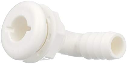 Seachoice 90-Degree Angled Thru-Hull Connector, White Finish, 0.75 in.