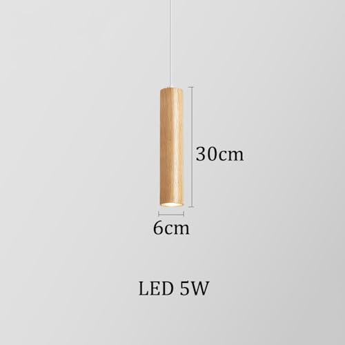 Lámpara colgante minimalista de madera con iluminación LED premium 7