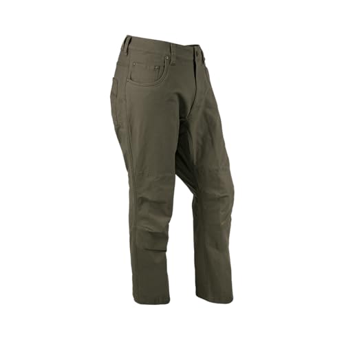 Drake Waterfowl Men's Stretch Canvas Durable Flexible Lightweight Casual Active Outdoor Hiking Pants, Kalamata Olive, 40W x 32L