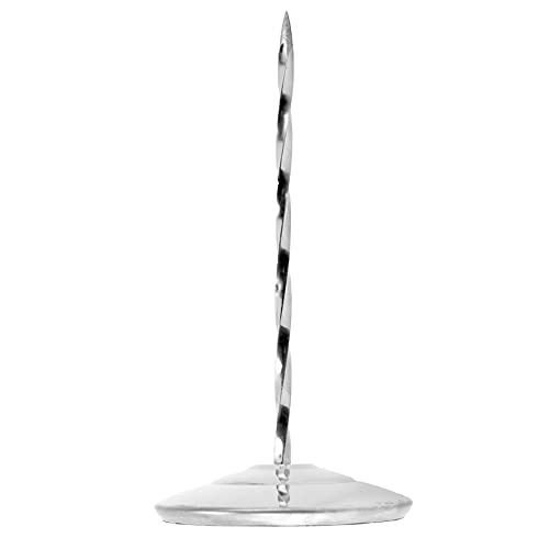 Piquet de Reçu, Porte-Reçu Spike Check Spindle Reçu Bill Holder en Acier Inoxydable épaissi à Fond Rond Antidérapant Spike pour Restaurants, Bars, Cuisines (vis d'argent) Cover