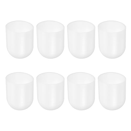 Image of uxcell 8Pcs Silicone End Caps, 38mm(1-19 /64 inch) ID 25mm(1 inch) Height Round Rubber Elastic Screw Thread Protectors Flexible Screw Bolt Covers Caps for Metal Tube Rod Bolt, Clear
