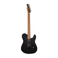 2 Fishman Fluence Humbucking Pickups - Satin Black Solidbody Electric Guitar with Alder Body Caramelized Maple Neck Fingerboard