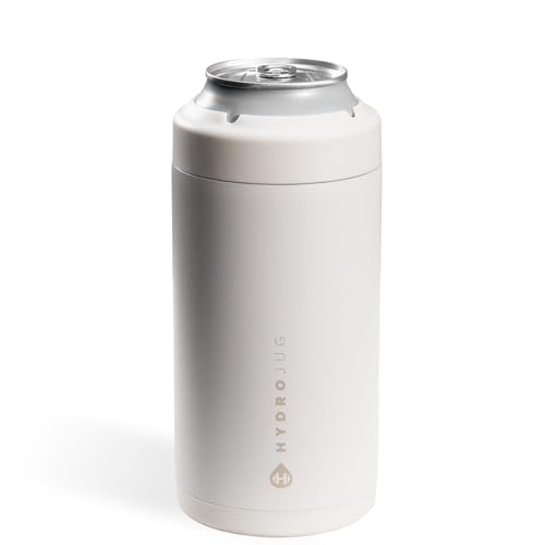 Image of HydroJug Tall Can Cooler 16 oz, Stainless Steel Can Holder, Linen