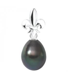 Pendentif Perle de Tahiti LYSY en argent 925 de 8-9 mm pour femme