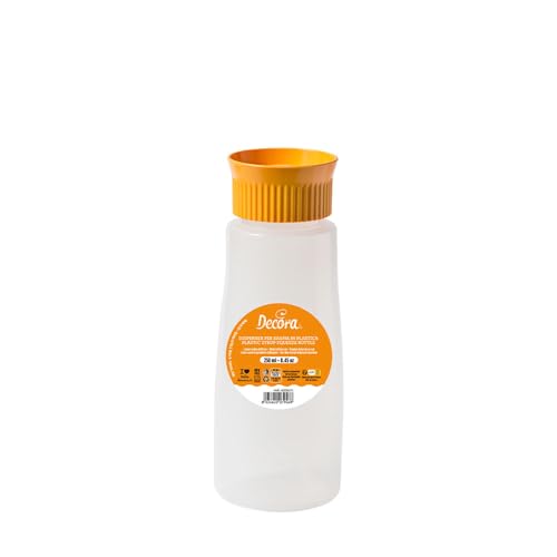 Decora 0379171 Flasche für Badezimmer, 250 ml, mit perforiertem Deckel Ø 6,5 cm, ideal zum Benetzen von Süßigkeiten, mit Skala, hergestellt in Italien, Kunststoff, Orange Decora 0379171 Flasche für Badezimmer, 250 ml, mit perforiertem Deckel Ø 6,5 cm, ideal zum Benetzen von Süßigkeiten, mit Skala, hergestellt in Italien, Kunststoff, Orange