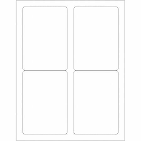 Tape Logic 3 1/2 x 5 Glossy White Rectangle Laser Labels