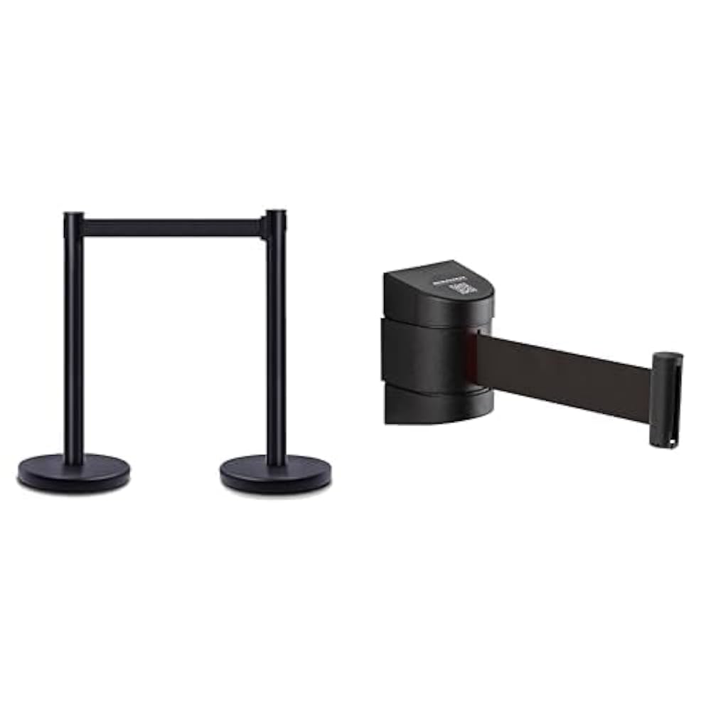 小物 Destroy black stall DuraSteel Crowd Control Barriers Line Dividers - Metal