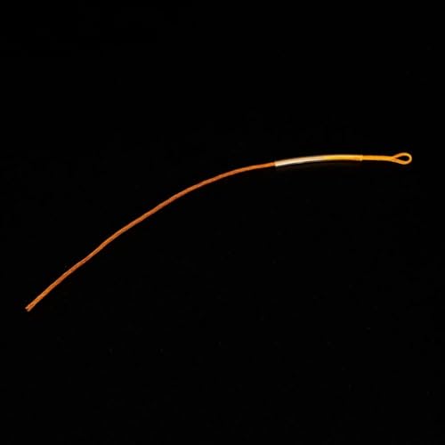Lot de 10 connecteurs de boucle de pêche à la mouche en nylon pour connexions de ligne tressée aux têtes de tir et aux lignes d'appui (orange, 9,1 kg)
