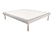 EVERGREENWEB – Cama tapizada con Funda de Tela Repelente al Agua, Marco tapizado, Somier Ortopédico de Matrimonio 180x200 cm, Base Ideal para Todos los colchones, Altura del somier 35 cm, Blanco