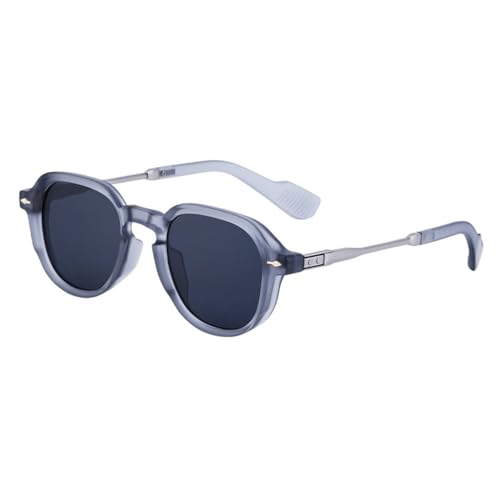 Lunettes de soleil tendance punk vintage petite monture ronde homme femme