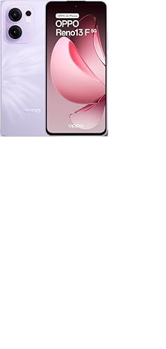 OPPO Reno Reno13 F 5G AI Smartphone, Tripla fotocamera 50+8+2MP, Selfie 32MP, Display 6.67” 120HZ AMOLED FHD+, 5800mAh, RAM 8GB(Esp4GB/6GB/8GB)+ROM 256GB, [Versione Italia], Plume Purple