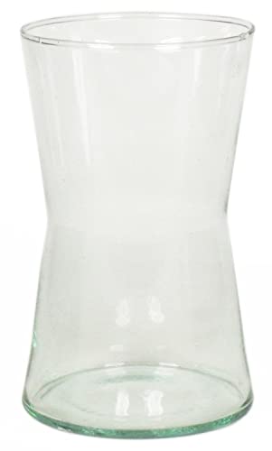 INNA-Glas Florero Liz Ocean de Vidrio, Transparente, 20 cm, Ø 12 cm - Jarrón de Cristal