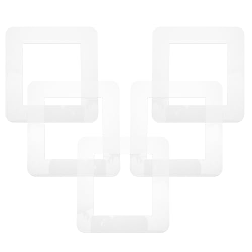 Protector de interruptor de luz de acrílico blanco, pegatinas decorativas para pared, 5 uds. 2
