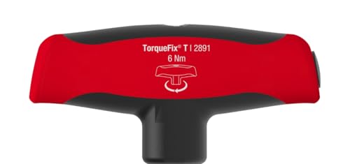 Wiha präziser Drehmoment-Schraubendreher mit Quergriff TorqueFix® Tplus fest voreingestellte Drehmomentbegrenzung (29228) 6 Nm, 6 mm für kontrolliertes Verschrauben in festem Anwendungsbereich, hörbares Klicksignal beim Erreichen des Drehmomentwerts