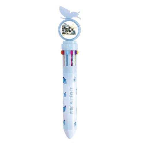 Stylo à bille rétractable multicolore à motif arbre de noix de coco rigide