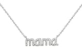 Color: Rodio Turmalina - Collar mama de Plata de Ley 925 con piedras, gargantilla con cadena de eslabones y mama en circonitas , largo de 40 más 6 cm de extensor de la marca de joyería Turmalina by Martina