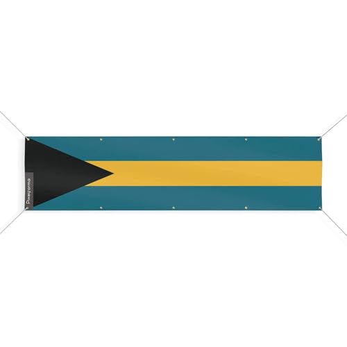 Drapeau des Bahamas pour grand mât de jardin et décoration événementielle XL