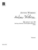WEBERN A. - CUARTETO OP.22 - VIOLIN CLARINETE SAXO TENOR Y PIANO
