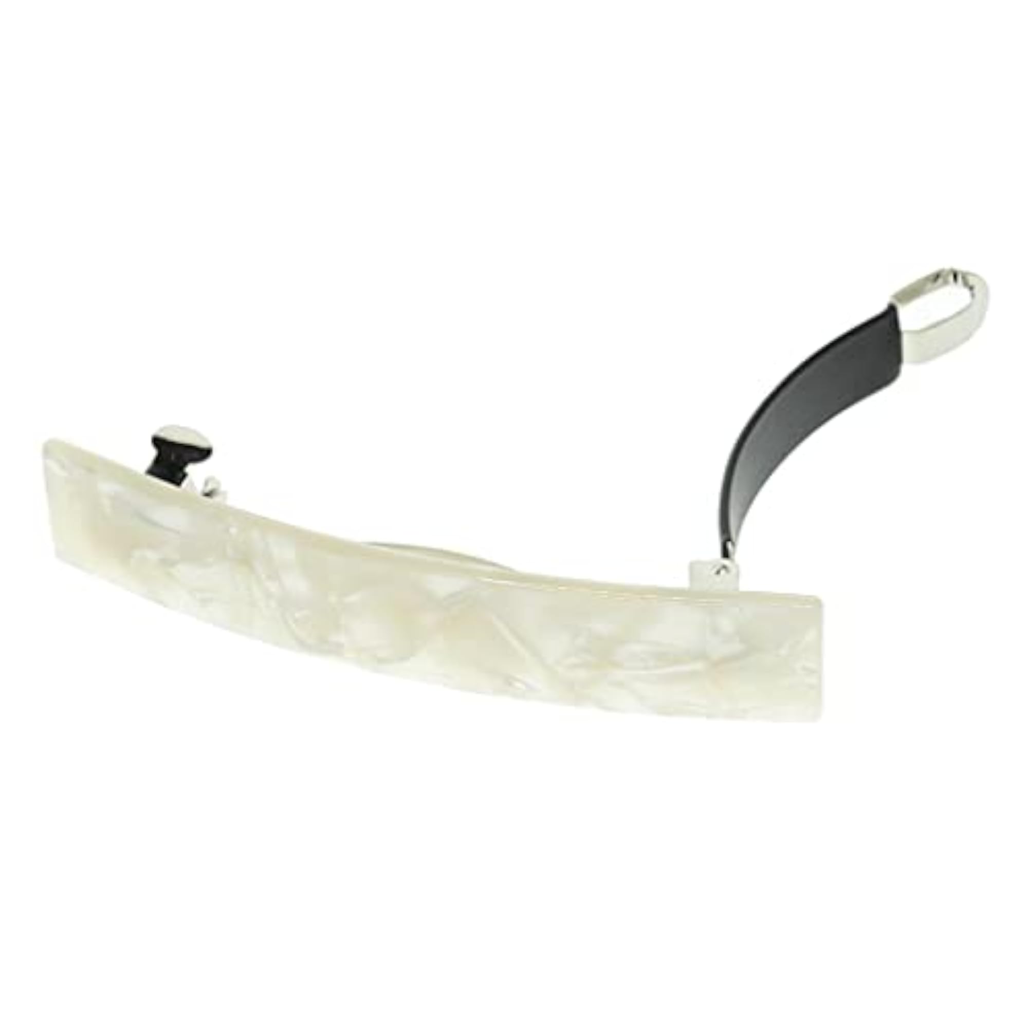 4x French Style Acetate Leopard Automatic Barrette Ponytail Holders