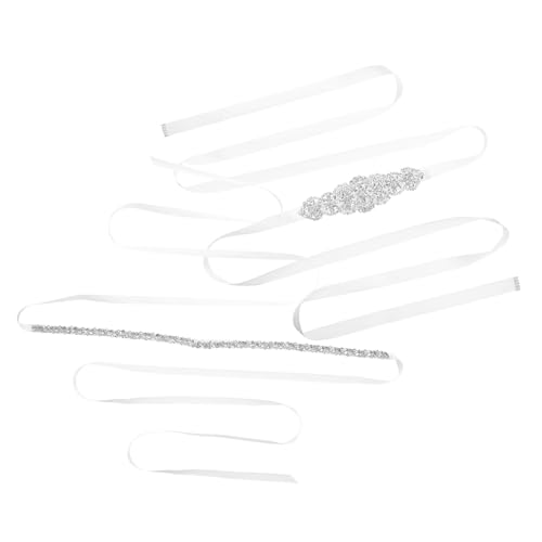 Ceinture de mariée strass en lot de 2 pièces pour robe de soirée Beavorty