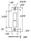 Baldwin 6040 Straight Lip Strike Plate, Lifetime Polished Brass
