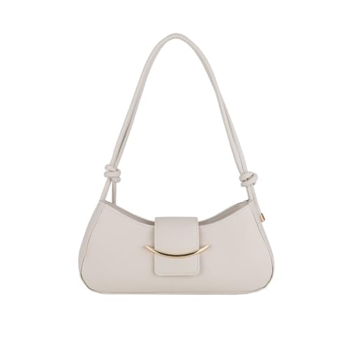Image of SANTORINI Women's PU Leather Hobo Shoulder Bag | Stylish Baguette Purse with Magnetic Flap & Zip Closure | Handbag with Single Compartment.
