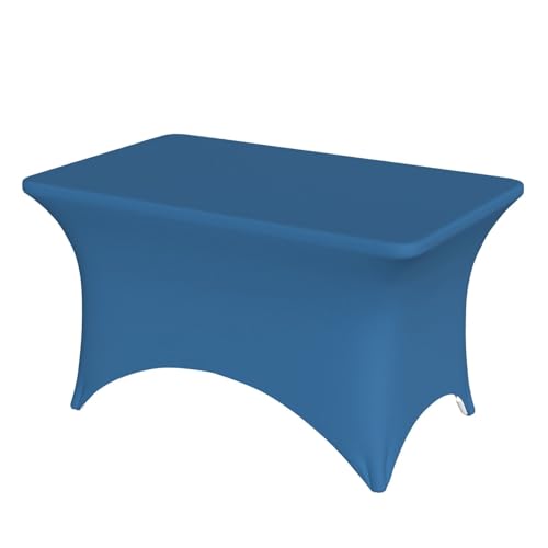 Nappe extensible bleu marine pour table de fête et banquet de 1,2m