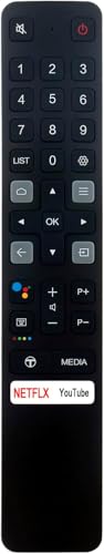 RC901V FMR1 Replacement Remote Control compatible with TCL Android Smart TV Netflix and YouTube Buttons