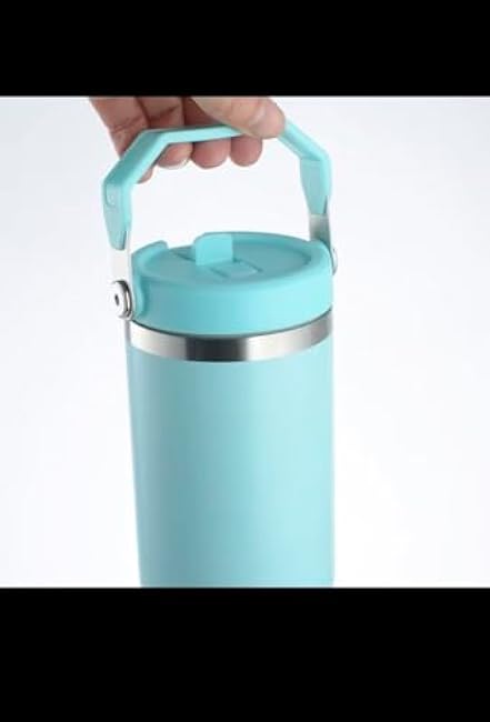 30oz Stainless Steel Insulated Sublimation Matte Travel Coffee Mug Tumbler with Handle, Hot or Cold Drinks (purple)