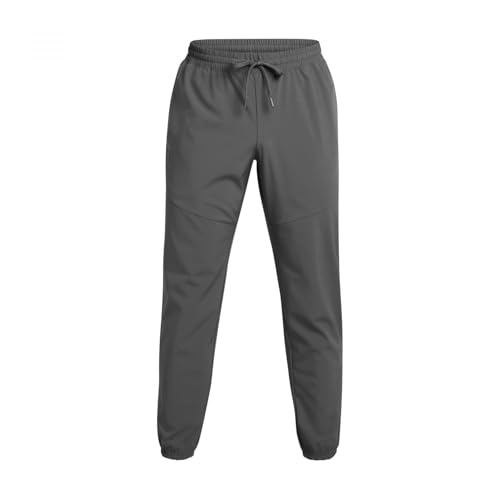 Under Armour Men's Vibe Woven Joggers, Castlerock/Black, X-Large - image 1