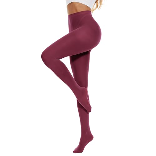 Image of Century Star Womens Tights Opaque Ballet Dance Tights Stockings for Women High Waist 80D Control Top Run Resistant Pantyhose