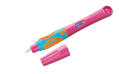 Pelikan griffix Füller Linkshänder Lovely Pink ergonomischer Schreiblernfüller für Kinder Schulfüller mit Edelstahlfeder & Patrone