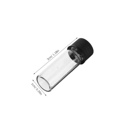 Mini botellas de vidrio PRETYZOOM con tapa de rosca antifugas para cosméticos 2