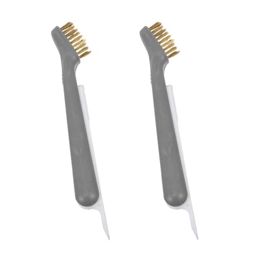 Set of 2 Kitchen Cleaning Brush Steel Wire Rang Hood and Stove Brush Non-Slip Handle Easy to Use and Store