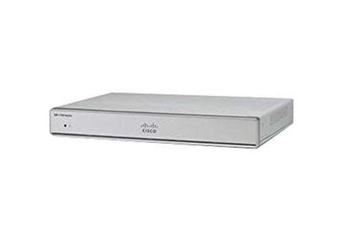Routeur à Services intégrés Cisco C1111-4P avec 4 Ports Doubles Gigabit Ethernet (GbE), routeur Ethernet GE WAN, Garantie limitée d'un an sur Le matériel (C1111-4P) Argent