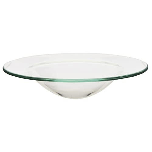 Puckator Glass Oil Burner Dish -Glass -Living Room Accessories - Wax Liquidizer - Oil Burners For Essential Oils - Wax Burners - Scents Melter - Wax Melt Holder - Room Fragrance - 1 Piece